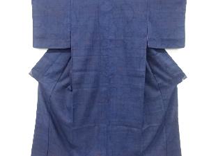 リサイクル　未使用品　唐花模様手織り真綿紬着物